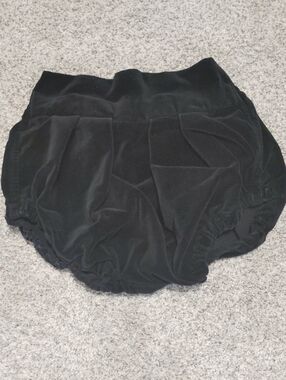 Kids Black Velvet Bubble Shorts